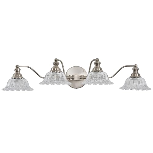 XIEDUN Brushed Nickel 4 Light Vanity Light - color: Brushed Nickel, size: 4 Light