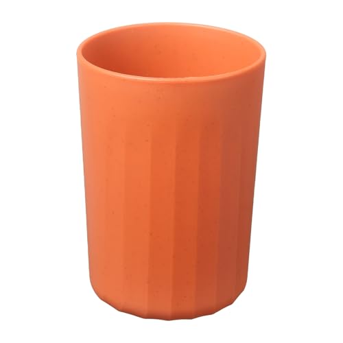 uxcell 1 Pcs Simple Toothbrush Cup, 2.8 x 2.8 x 3.9 Inch Bathroom Tumbler Reusable Plastic Cup Set for Storing Toothpaste Toothbrushes Combs Water Beverages, Orange - color: Orange
