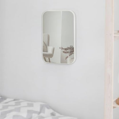 2Pcs Table Desk Vanity 8-Inch Makeup Mirror, Simple Portable Travel Mirror with Stand, Standing and Wall Hanging Dual-use White - color: 2pcs-white