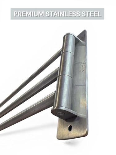 3-Arm Swivel Towel Bar – 28.5 Inch Extra Long Arms – Wall Mounted Stainless Steel Rotating Towel Rack for Bathroom | Extra-long 28.5” arms provide better airflow for towels. Durable stainless steel with smooth 180° rotating arms