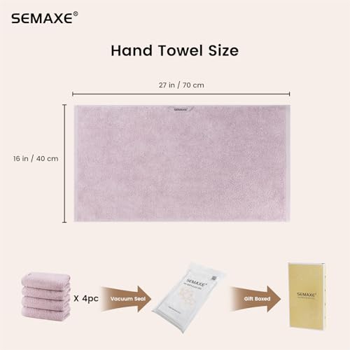 4-Pack Purple Cotton Hand Towels for Bathroom with Hanging Loops | Sink-side towels for drying hands and face, ideal for bathrooms, guest baths, powder rooms, OEKO-TEX certified, easy care - color: A06: Purple
