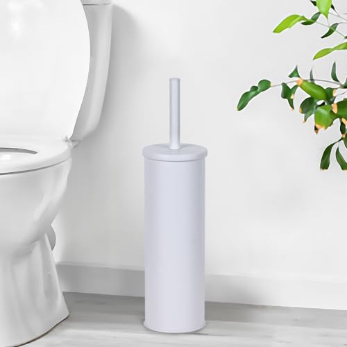 Deep & Sturdy Toilet Bowl Brush with Holder - Durable Scrubbing - Toilet Cleaners - Household Essentials - Bathroom Cleaner - Cleaning Supplies - Household Supplies, Matte White - color: Matte White Reese