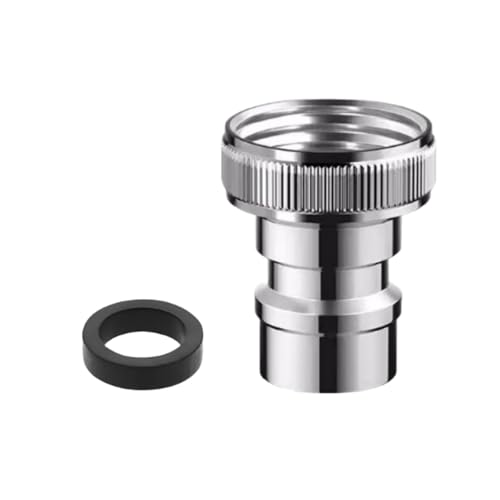 Universal Faucet Adapter Kit with Snap-On Design | 15/16”-27 Male to 55/64”-27 Female Thread Converter for Portable Dishwasher/Sink Hose/Aerator