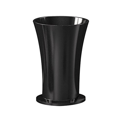 nu steel Midnight Metal Cup for Bathroom Vanity Countertops for Rinsing,Drinking, Storing Dental Accessories and Organizing Makeup Brushes,Eye Liners-Black Nickel