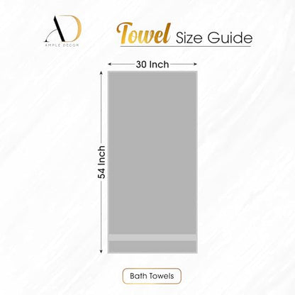 100% Cotton Bath Towels 30x54 Inches, 600 GSM, Soft & Absorbent, Set of 16, Black - color: Black, size: Bath Towel Set of 16