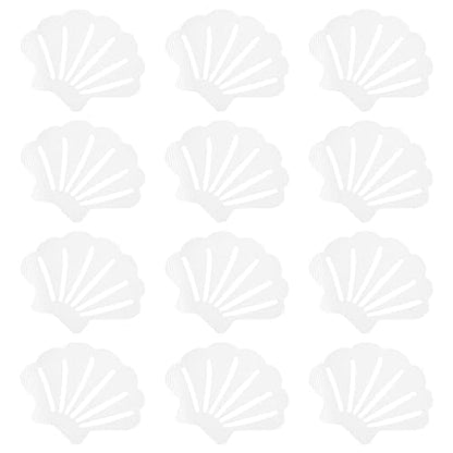 PATIKIL 12 Pcs Non Slip Bathtub Stickers, Anti Slip Shower Stickers Bathroom Shower Floor Decals Sea Shell Shape Cute Treads Tubs, Transparent - color: Transparent