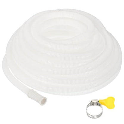 PATIKIL 65.6ft Air Conditioner Drain Kit, Universal AC Drain Hose Connector Hose with Clamp Rubber Adapter for Mini-Split Window AC Unit Dehumidifier Faucet - size: 65.6ft