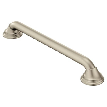 Moen Home Care Bathroom Safety 16 Inch Designer Stainless Steel Handicap Grab Bar for Bathtub and Shower, Concealed Screws, Brushed Nickel, LR8716D3BN - color: Brushed Nickel