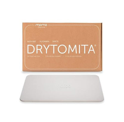 Momo Lifestyle Stone Bath Mat – Quick Dry Diatomaceous Earth Bath Mat, Non Slip Bathroom Shower Mat, Ultra Absorbent Diatomite Bath Stone, Linen Grey, 23.6 x 15.4” - size: 1'3" x 1'11" (Rectangular)