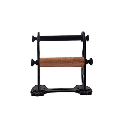 Renovators Supply Manufacturing Toilet Paper Holder Stand Wall Mount 6.5 in.Black Aluminum Toilet Paper Roll Holder with Mounting Hardware - color: Victorian Black