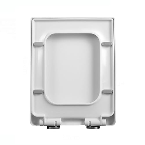White Square Quick Release Toilet Seat with Cover - Easy Clean, Top Fixing, 36 x 47 cm - and Stylish Bathroom Essential - size: 35*45cm