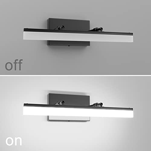 Aipsun 15.7 inch LED Vanity Lights Adjustable Bathroom Wall Light Fixtures Bathroom Lighting Fixture Over Mirror Black Modern Vanity Lighting 5500K - color: Black, size: 15.7 in