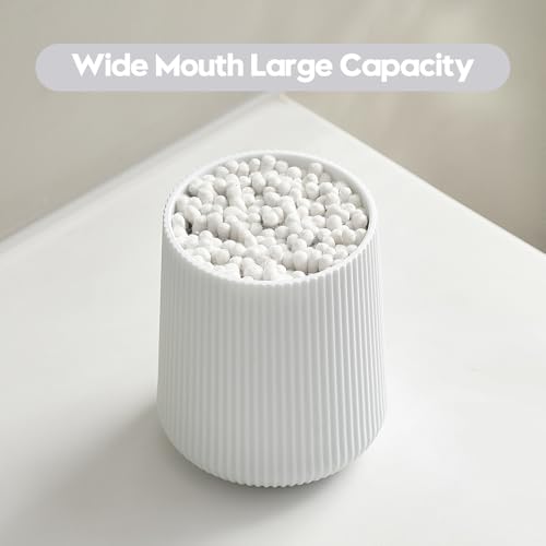YAUKPH White Striped Toothbrush Holder | for Electric Toothbrushes Bathroom Organizer Cup for Toothpaste Kids & Adults - color: White Ribbed
