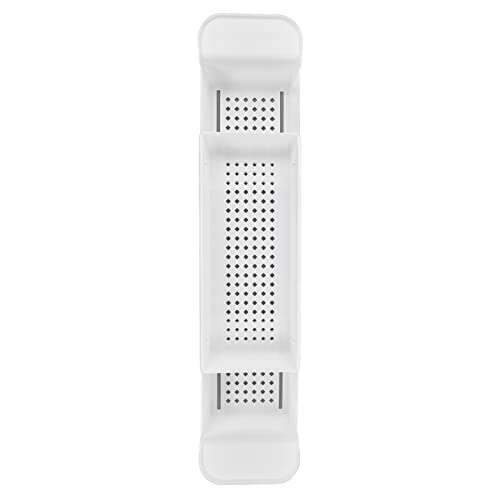 Telescopic Bath Stand, Eco-Friendly Bath Shelf, Caddy Tray for Book Lovers, for Bathroom Entertainment (White) - color: White