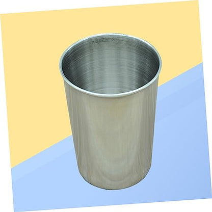 LIFKOME 2pcs Stainless Steel Water Tumbler Cups Mouthwash Beverage Holder for Home Washroom Parties and Travel Easy to Clean and Maintain - size: 6X6cm