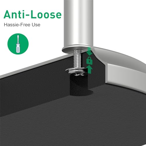 Freestanding Toilet Paper Holder with Shelf and Reserve for Small Bathroom Storage, Holds 5 Mega Rolls/Phone/Wipes Nickel