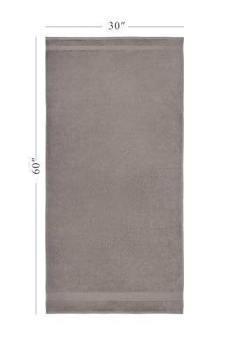 Ozdilek 6-Piece Bath Towel Set, 2 Bath, 2 Hand, 2 Wash, 100% Cotton Turkish Towels, 2 Bath Towels (30x60/550 GSM), 2 Hand Towels (16x30/575 GSM), 2 Washcloths (13x13/600 GSM) (Light Grey) - color: Grey