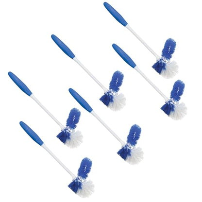 LOLA Classic Toilet Brush w/Under-The-Rim Scrubber, 6 Pack, Deep Cleans The Entire Toilet Bowl, Non-Slip Handle w/Rubber Comfort Grip - size: 6 Pack, style: Toilet Brush w/Under Rim