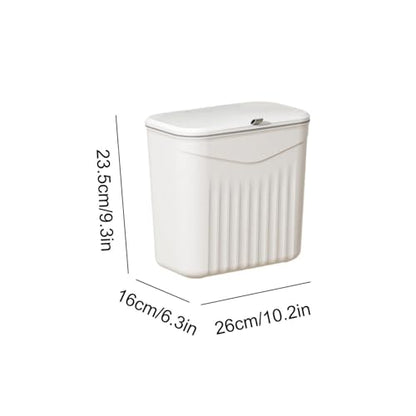 Food Waste Bin for Kitchen Wall Mounted Kitchen Trash with Lid | Home Daily Supplies for Over Door Under Cabinet Laundry Offices Dormitory Apartment Bathroom