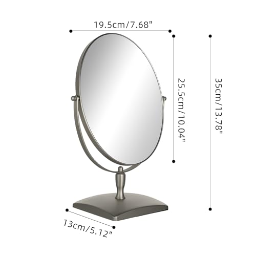 Surdy 10" Vanity Makeup Mirror 1X/3X Magnification Double Sided 360 Degree Swivel Magnifying Mirror for Table, Desk, Countertop Shaving Make Up