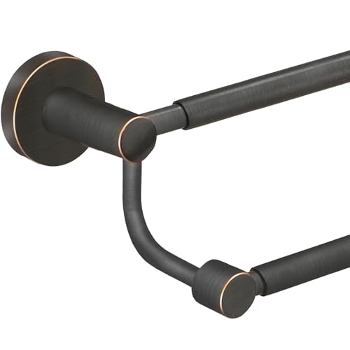 Double Towel Bar Towel Rack for Bathroom Towel Rod Oil Rubbed Bronze | Adjustable 16-26 In,Wall Mounted Towel Holder, Stainless Steel, Rustproof, Towel Bar Rod Hanger Hardware Accessories Hotel - color: Oil Rubbed Bronze