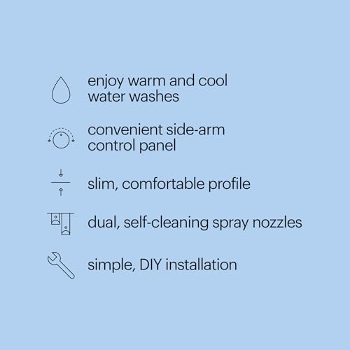 Brondell Bidet - FreshSpa Comfort Plus Bidet Attachment - Dual Temperature and Dual Nozzle with Retractable Nozzles and Self-Cleaning Function