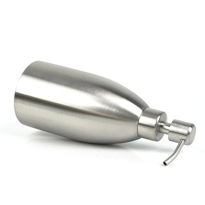 304 Stainless Steel Soap Dispenser 16oz Rust-Proof Liquid Soap Pump Bottle for Kitchen or Bathroom Countertop Hand Dish Lotion Leak-proof (Brushed Nickel) - color: Brushed Nickel