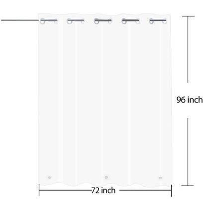 No Hook Needed Extra Long 72x96 Frosted Shower Curtain Liner, PEVA | Frosted Hookless PEVA Plastic Vinyl Waterproof Heavy Duty Bathroom Curtain Liner 72x96 Inches with bottom Magents - color: Frosted, size: 72"W x 96"L (Pack of 1)