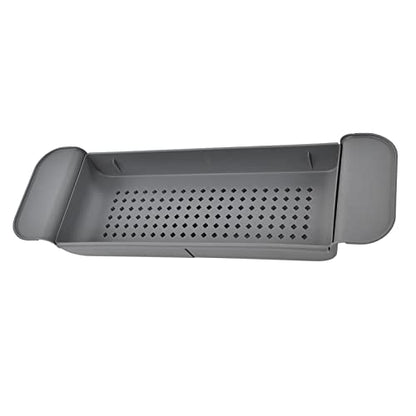 VBESTLIFE Expandable Bathtub Caddy Tray, Water Proof Bath Tub Rack with Nonslip Ends, Adjustable Organizer for Book Tablet Wine Glass, Sturdy PP Shelf for Reading, Spa Women Men (Grey) - color: Gray