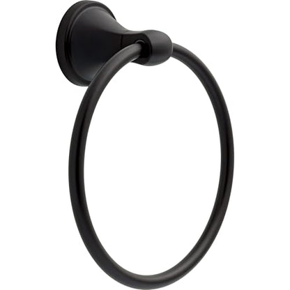 Delta Faucet Becker (1-Pack) Hand Towel Holder, Matte Black, Ring for Bathroom or Kitchen Sink, Wall Mounted BCK46-MB - color: Matte Black