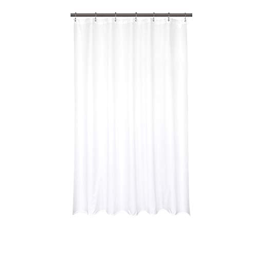 Barossa Design 42x72 Fabric Shower Stall Curtain Liner White | Soft Microfiber Cloth, Waterproof, Hotel Quality, Machine Washable, 42W x 72H for Bathroom Stall - color: Pure White, size: 42"W x 72"L (Pack of 1)