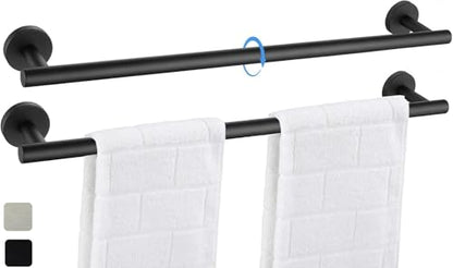 24 Inch Towel Bar 2 Pack for Bathroom 9/12/16/24/28/33 Inch Kitchen Hand Towel Holder Matted Black Stainless Steel 304 RUSTPROOF Wall Mount Towel Rod 2 of Pack (2, Matted Black, 24 Inch) - color: Matted Black, size: 24 Inch