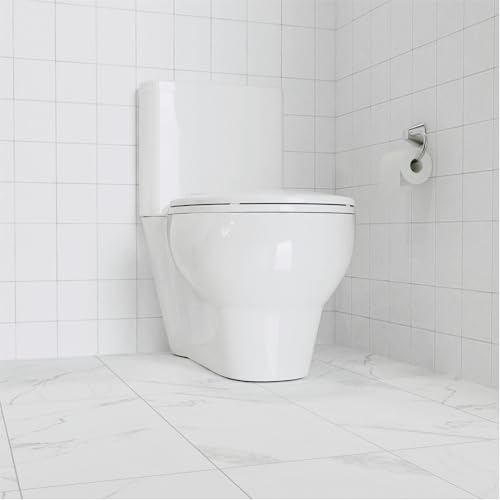 17" Round Toilet Seat with Slow Close Cover, Easy Clean and Stain-Resistant,Quick-Release Hinges and Quick-Attach Hardware,Comfort Fits for Most Round Toilets,White - size: Round (17″)