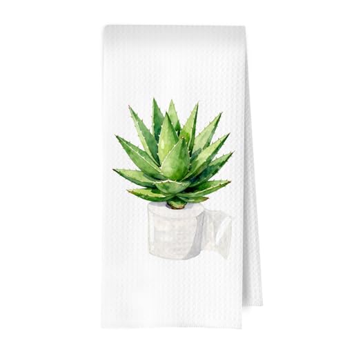Funny Botanical Bathroom Decor - Aloe Vera Plant Waffle Hand Towel for Bathroom Decor, Minimalist Toilet Paper Roll Hand Towel, Tulip Gifts, 16×24 Inches - color: Towel- 10