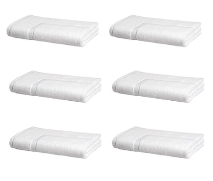Amazon Basics Premium 100% Cotton Absorbent Soft Bath Mat, Machine Washable, 684 GSM, 20" x 30", White, Hotel Spa Bathmats, 6-Pack (Previously AmazonCommercial) - color: White, size: 20 x 30 inches (Pack of 6)