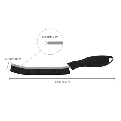 FOOGWEE Hard Bristle Crevice Cleaning Brush - Home Cleaning Tools, Multi-Purpose Crevice Supplies for Kitchen, Bathroom, Toilet, Window, Vehicle, Faucets, Grout, Home (3, Black) - color: Black