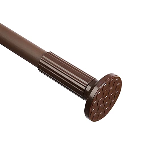Tension Shower Curtain, Spring Shower Tension Curtain Rod, Closet Rod, for Windows or Shower, Rust Resistant Easy to Install, Umimile (Brown, 51-145”) - color: Brown, size: 51-145”
