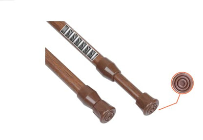 4 Pack Tension Rods, 21.6-35.4 Inches Adjustable Spring Steel Cupboard Bars Tension Curtain Rod Shower Rod Extendable Width - color: Wood Grain, size: 21.6-35.4 inch