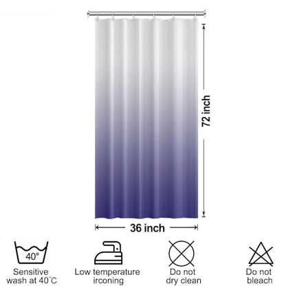Ombre Purple Stall RV Shower Curtain with Hooks 36x72inches | Machine Washable Waterproof, Modern Solid Boho Gradient, Bathroom Dorm Hotel Room Divider, Easy to Install, Window Curtain - color: Purple, size: 36"W x 72"L (Pack of 1)