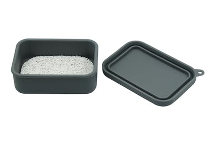 Leakproof Silicone Travel Soap Case,Portable Soap Box with Draining Layer for Shower,Bathroom,Camping,Hiking,Gym (Gray) - color: Gray Silicone Soap Case