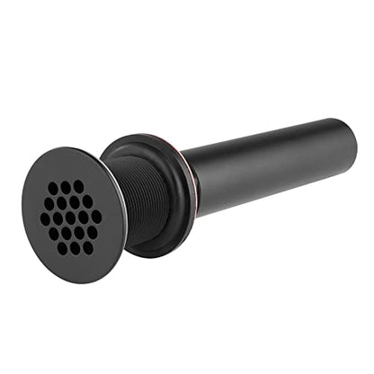Grid Drain Strainer Assembly Without Overflow for Bathroom Sink, C.O. Plug Lavatory Drain, Matte Black - color: Matte Black, style: Without Overflow