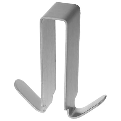 balacoo Stainless Steel Bathroom Double Hook Towel Holder Punch-Free No Drilling Wall Mount Suction Cup Hook for Shower Room and Glass Door Organizer