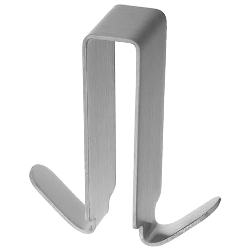 balacoo Stainless Steel Bathroom Double Hook Towel Holder Punch-Free No Drilling Wall Mount Suction Cup Hook for Shower Room and Glass Door Organizer