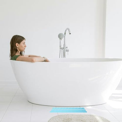 CHILDWEET 24pcs Peva Non Slip Shower Stickers Adhesive Safety Strips for Bathtub and Stairs Resistant to Peeling and Deformation Easy Clean Removal for Bathrooms and Pools