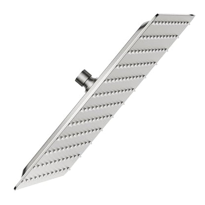 VBFF-Shower Head,rain shower head, 12 inch- Square Shower Head, 1.8 GPM Flow Rate, rainfall showerhead,VBFF09 (Brushed Nickel) - color: Brushed Nickel, size: 12 Inch