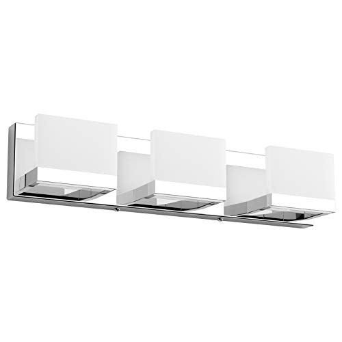 Tipace 3 Lights Dimmable LED Modern Vanity Lights for Bathroom, Chrome Bathroom Wall Light Fixtures Over Mirror (White Light 6000K) - color: Chrome, size: 3 Lights
