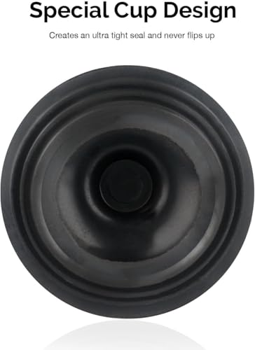 NEIKO 60166A Toilet Plunger with Patented All-Angle Design, Heavy-Duty Toilet Bowl Plunger with Aluminum Handle, Bathroom Necessity, Black, 1-Pack - size: 1 Pack, style: Plunger