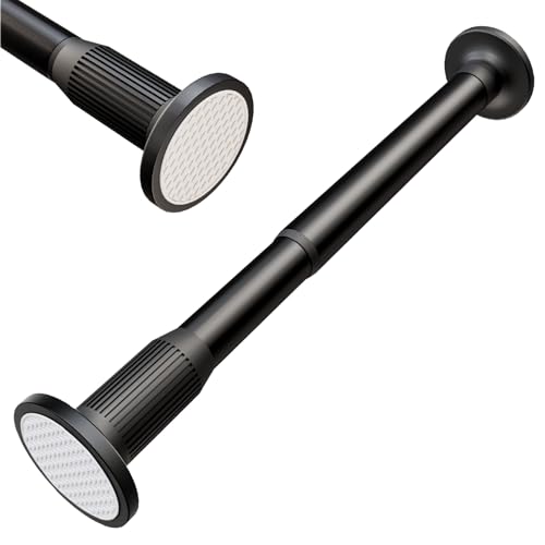 Extra Long Tension Rod, No Drill Heavy Duty Curtain Rod 78-106 Inch | 1" Diameter Steel Tube, Damage Free, Rust Resistant, Non-Slip, For Large Windows, Patio
