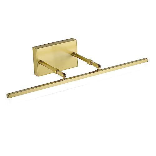 Aipsun Bathroom Vanity Light Brushed Gold Modern LED Vanity Lighting Over Mirror 24inch Adjustable Gold Wall Light for Bathroom (Cool White 5500K) - color: Brushed Gold, size: 23.6 in