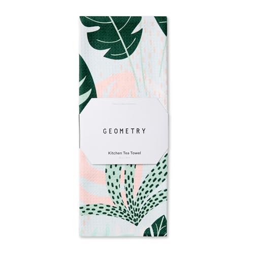 GEOMETRY Kitchen Tea Towels - Quick Dry Microfiber Dish Towels for Kitchen Diedre, 18" x 30" 1 Pack - color: Henley, style: Kitchen Towel - Single